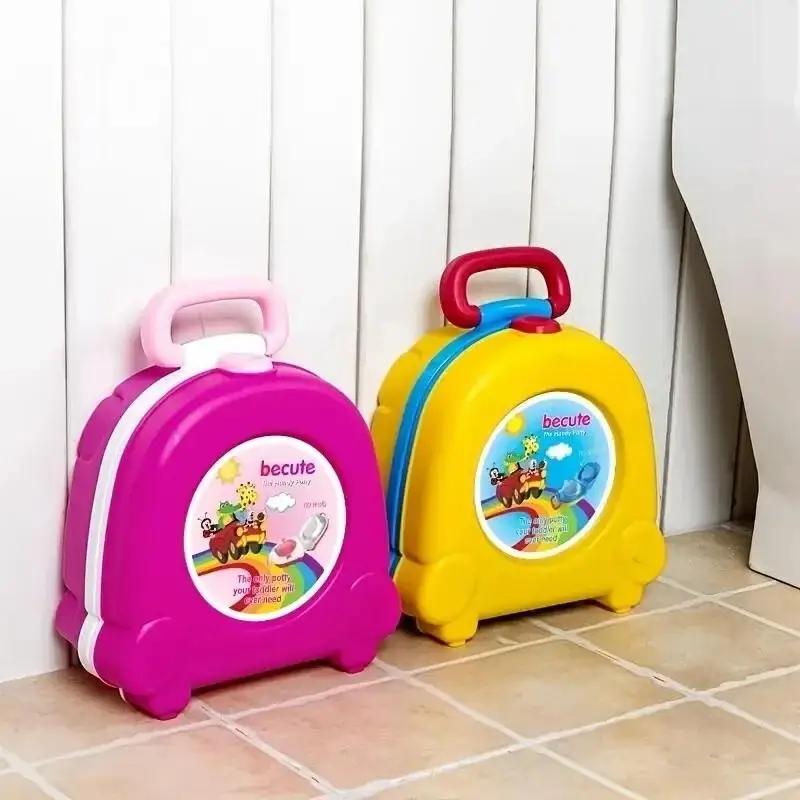 Siège de pot de voyage pliable pour enfants, toilettes d'entraînement portables avec motif de dessin