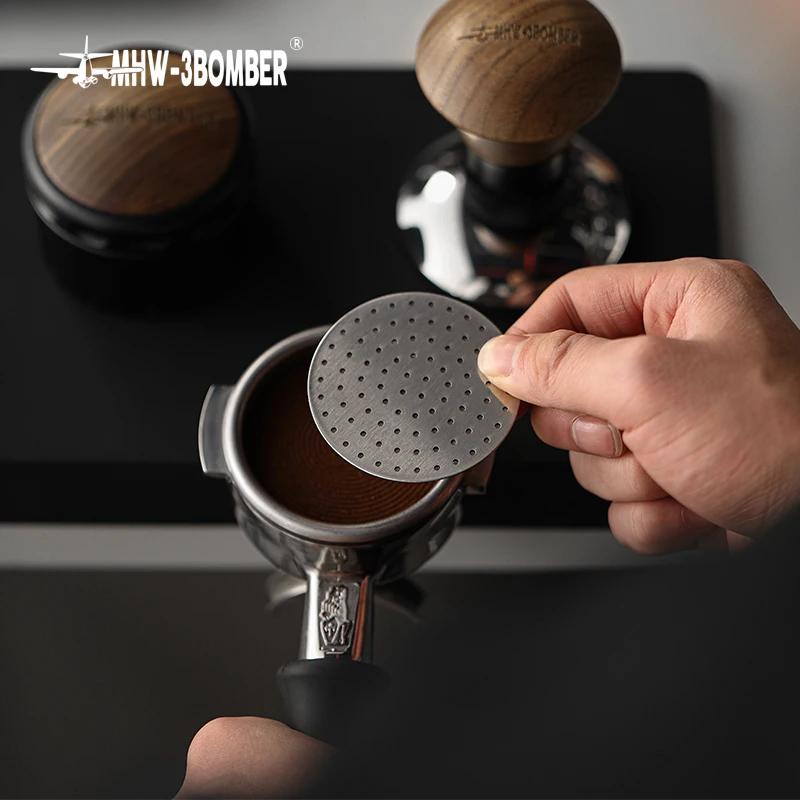 Écran de rondelle d'espresso de revêtement en titane MHW-3BOMBER 51/2/53/58mm filtre en métal réutil