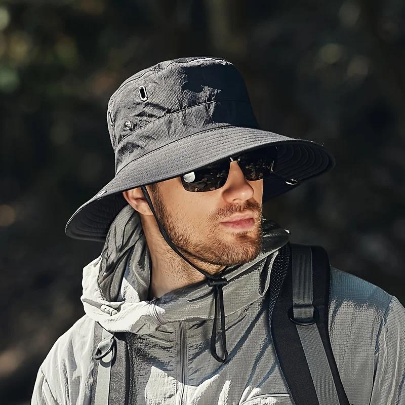 Nouveau chapeau de pêcheur à la mode et polyvalent, protection solaire, chapeau d'alpinisme réglable