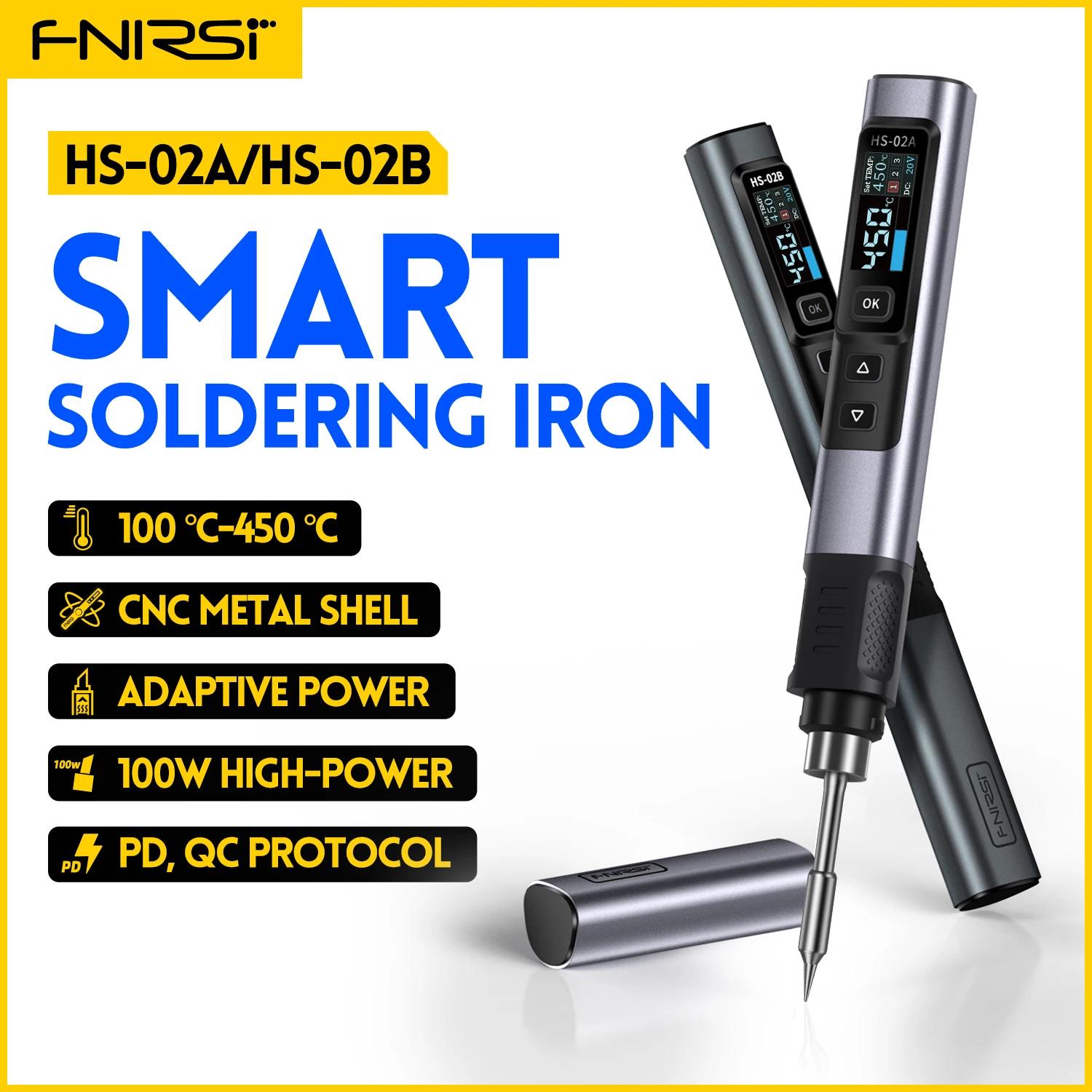 FNIRSI HS-02 fer à souder électrique intelligent PD 100W température constante réglable chaleur rapi