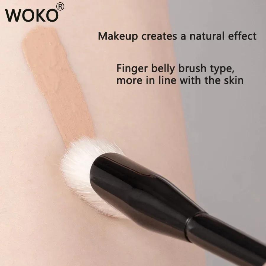 Brosse anti-cernes en pâte de doigt, poils de chèvre, en forme de diamant, correcteur de pouce, bros
