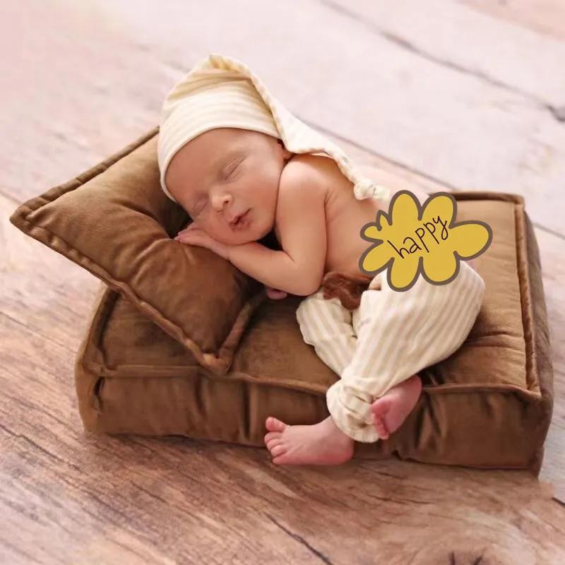 Accessoires de photographie pour nouveau-nés, Mini coussin de matelas pour lit de bébé, panier, chai
