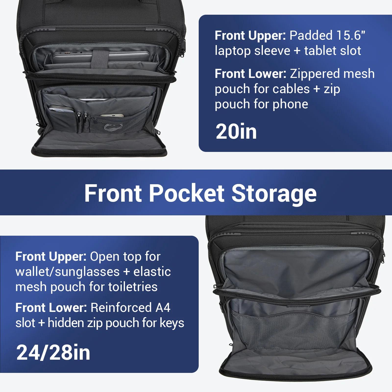 Valise British Traveller - Poignée réglable, 4 roulettes pivotantes, légère, serrure TSA - Bagage en