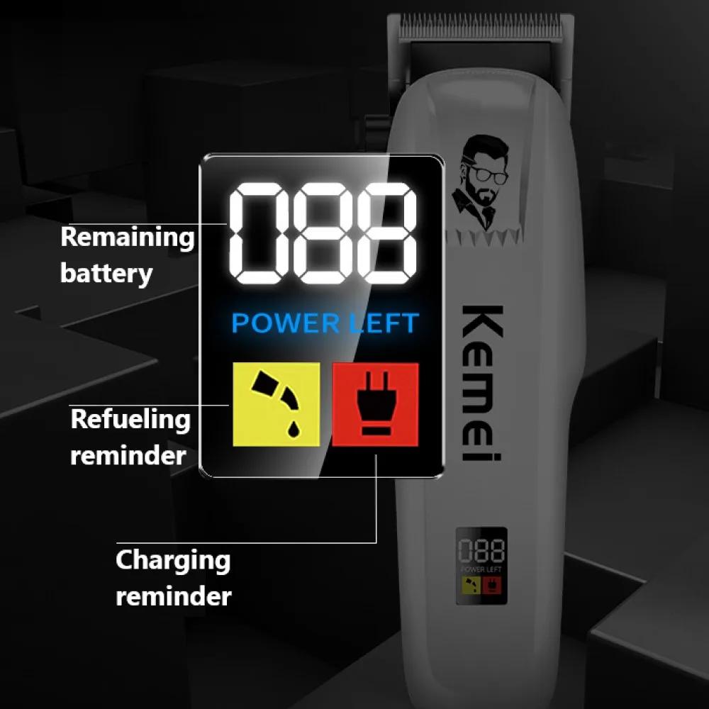 Kemei tondeuse à cheveux professionnelle tondeuse à cheveux Rechargeable pour hommes rasoir Machine 