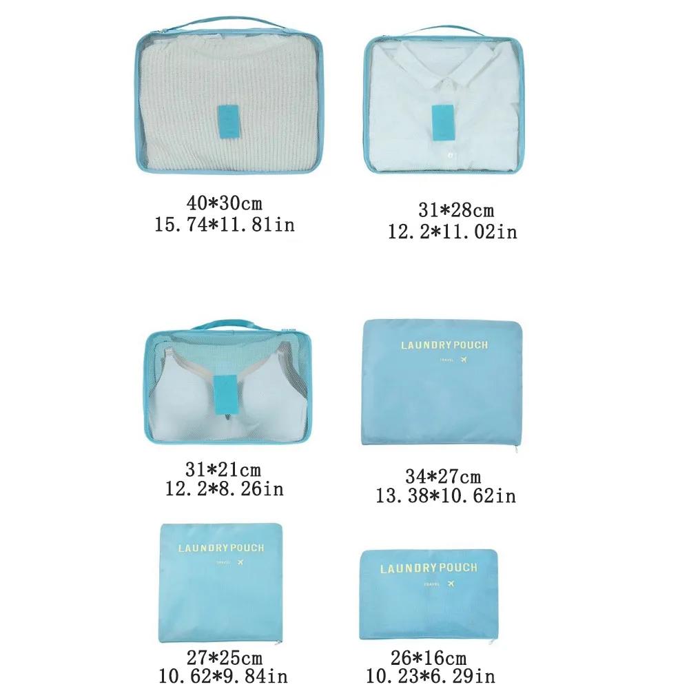 6 pièces/ensemble sacs de rangement et sacs à linge-sacs de rangement de voyage pour ranger les baga