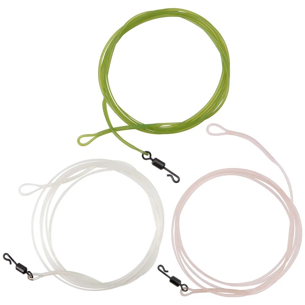 Ligne de Leader de pêche à la carpe en fluorocarbone, plate-forme de leader avec changement rapide d