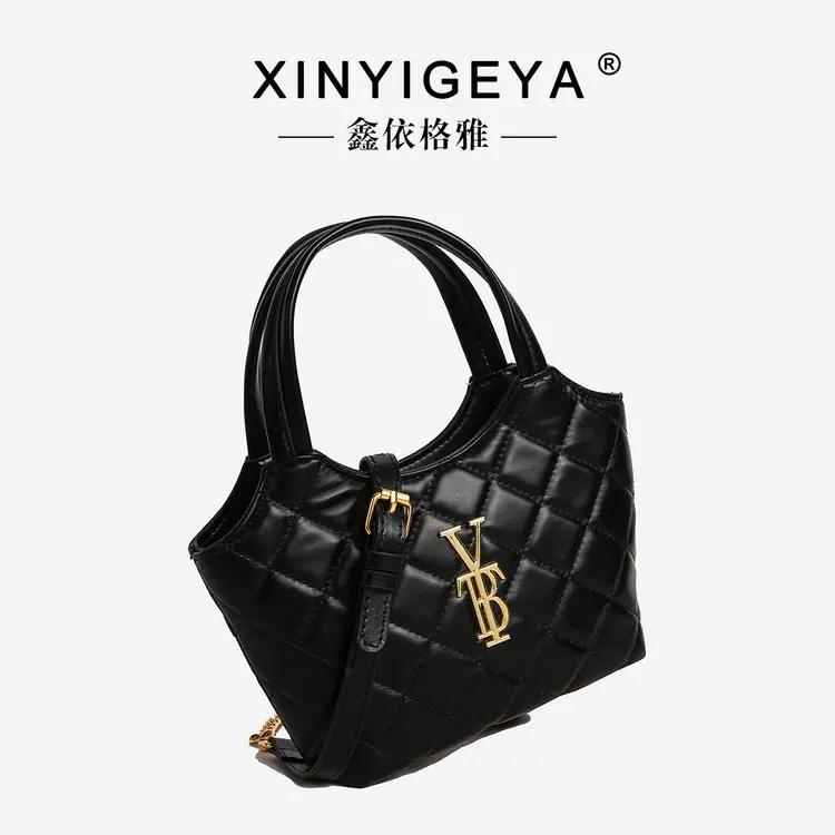 Sac fourre-tout de luxe en cuir élégant pour femme, grande capacité, couleur unie, idéal pour le quo