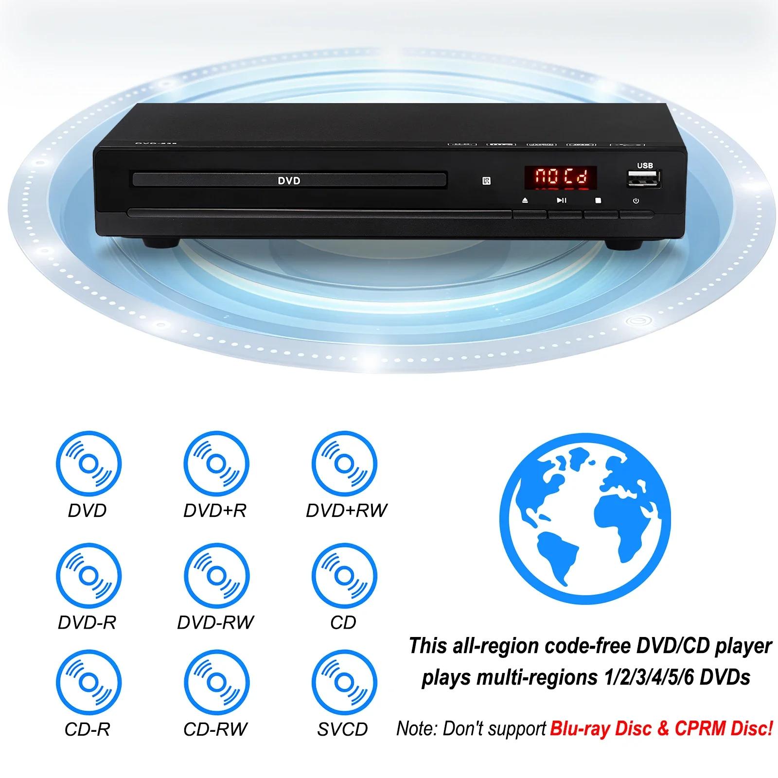 Lecteur DVD DVD 238 1080P HD lecteur DVD multimédia à domicile lecteur DVD boîte pour TV lecteurs CD