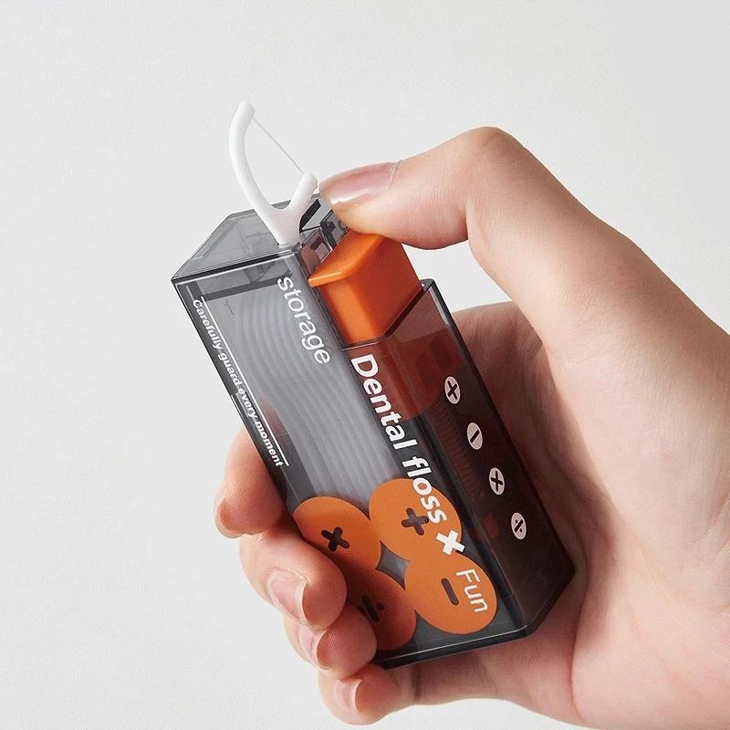 Distributeur de fil dentaire portable, organisateur automatique, éjectable, soins bucco-dentaires, b