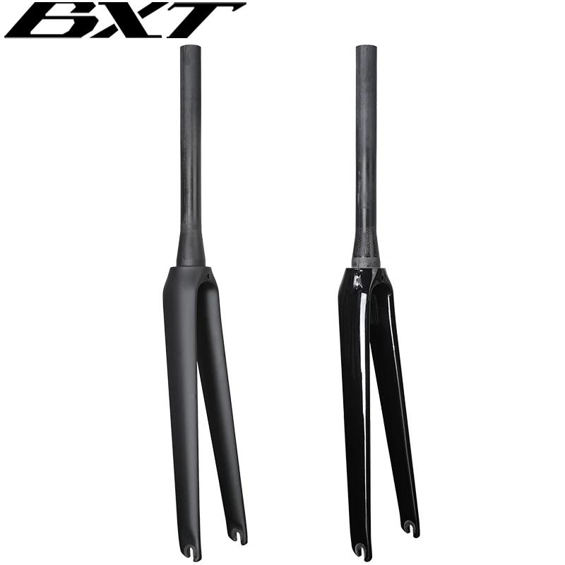 Fourche de vélo de route entièrement en carbone BXT, fourche de frein 700C V, QR 100x9mm, tube coniq