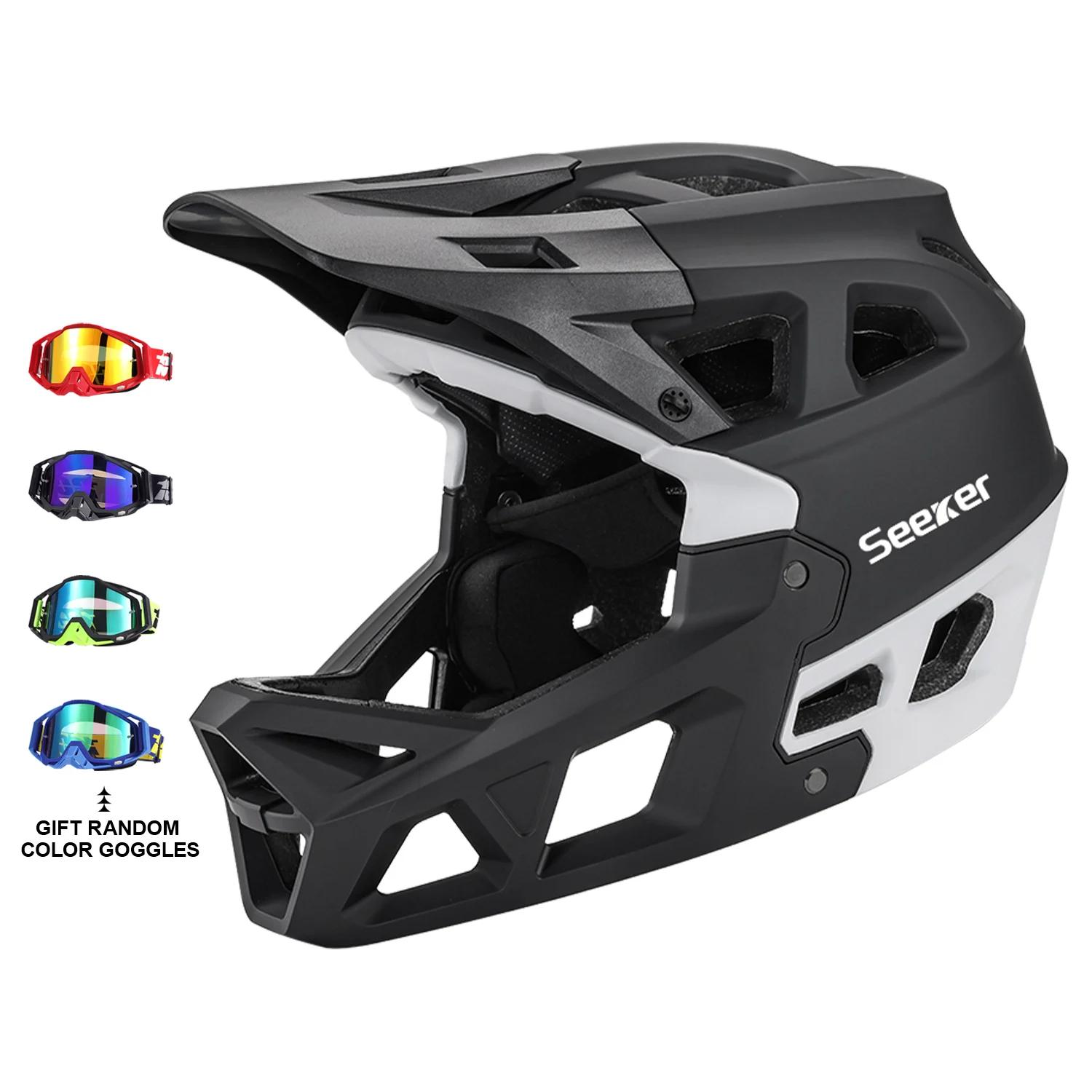 Casque de vélo tout-terrain Seeker, intégral, léger, confortable, respirant, sécurité, casque de des