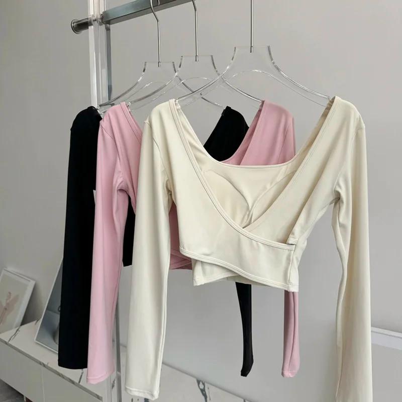 Coussinets de poitrine fixes, vêtements de Yoga à dos croisé, ajustement serré, sport amincissant, m