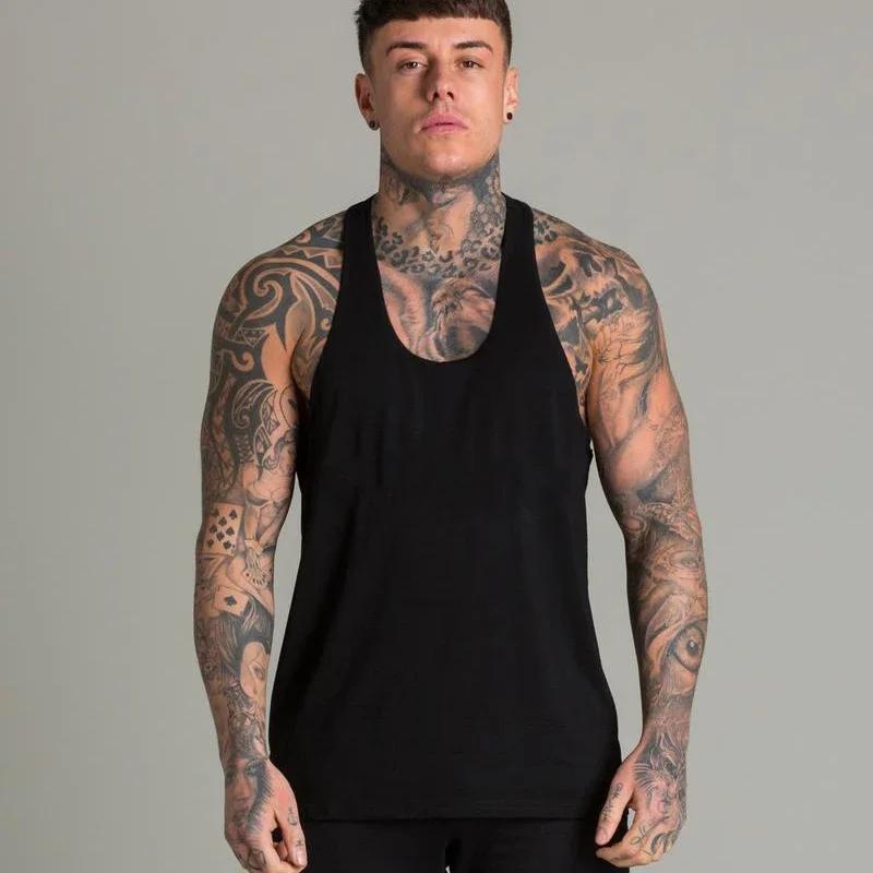 T-shirt de sport en coton pour homme, haut de musculation, respirant, rayé, levage, basket-ball, pré
