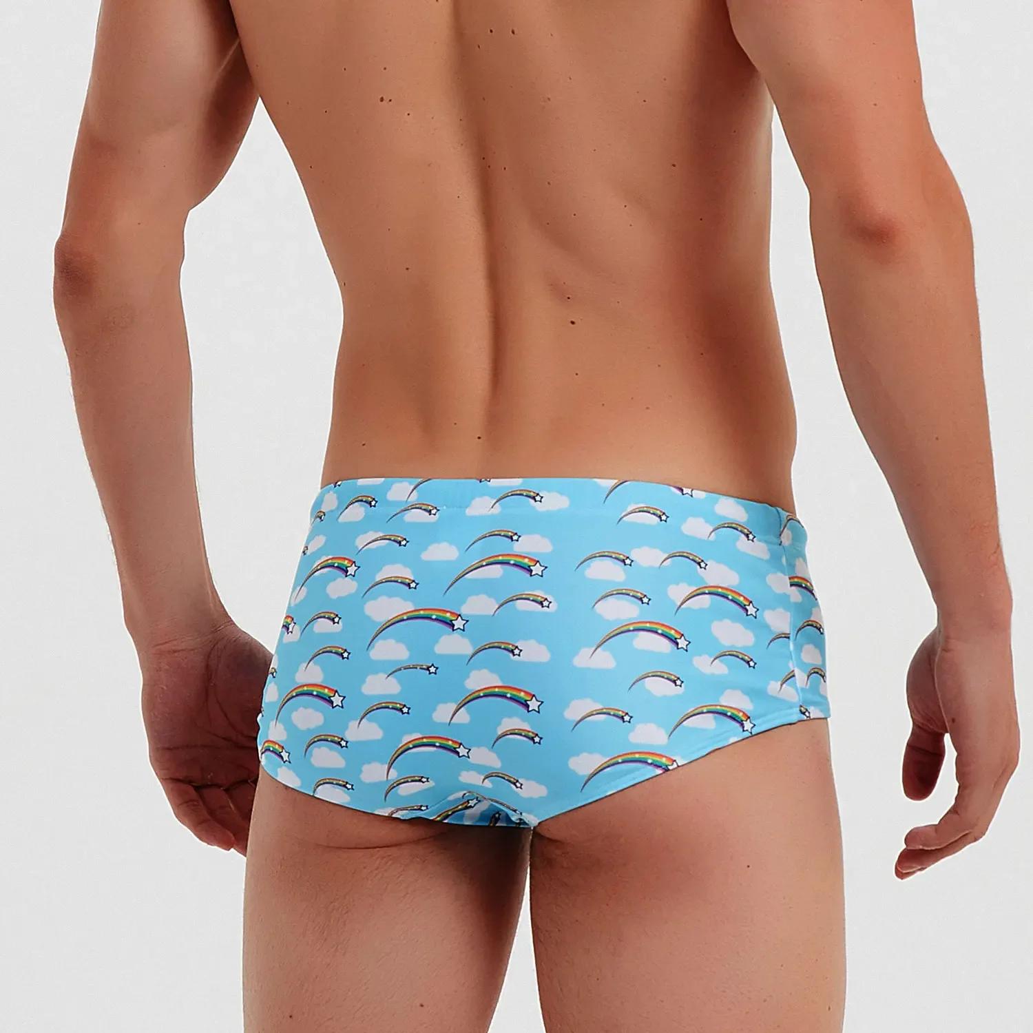 Maillot de bain pour hommes, Boxer, culotte, vêtements de plage, étoile filante, Bikini, short de sp