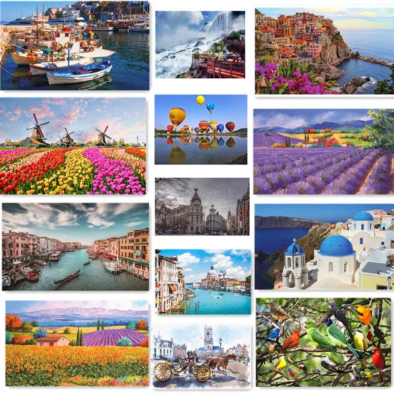 500 pièces Puzzle créatif diverses paysages assemblage photo adultes Anti-Stress Puzzles jouets pour