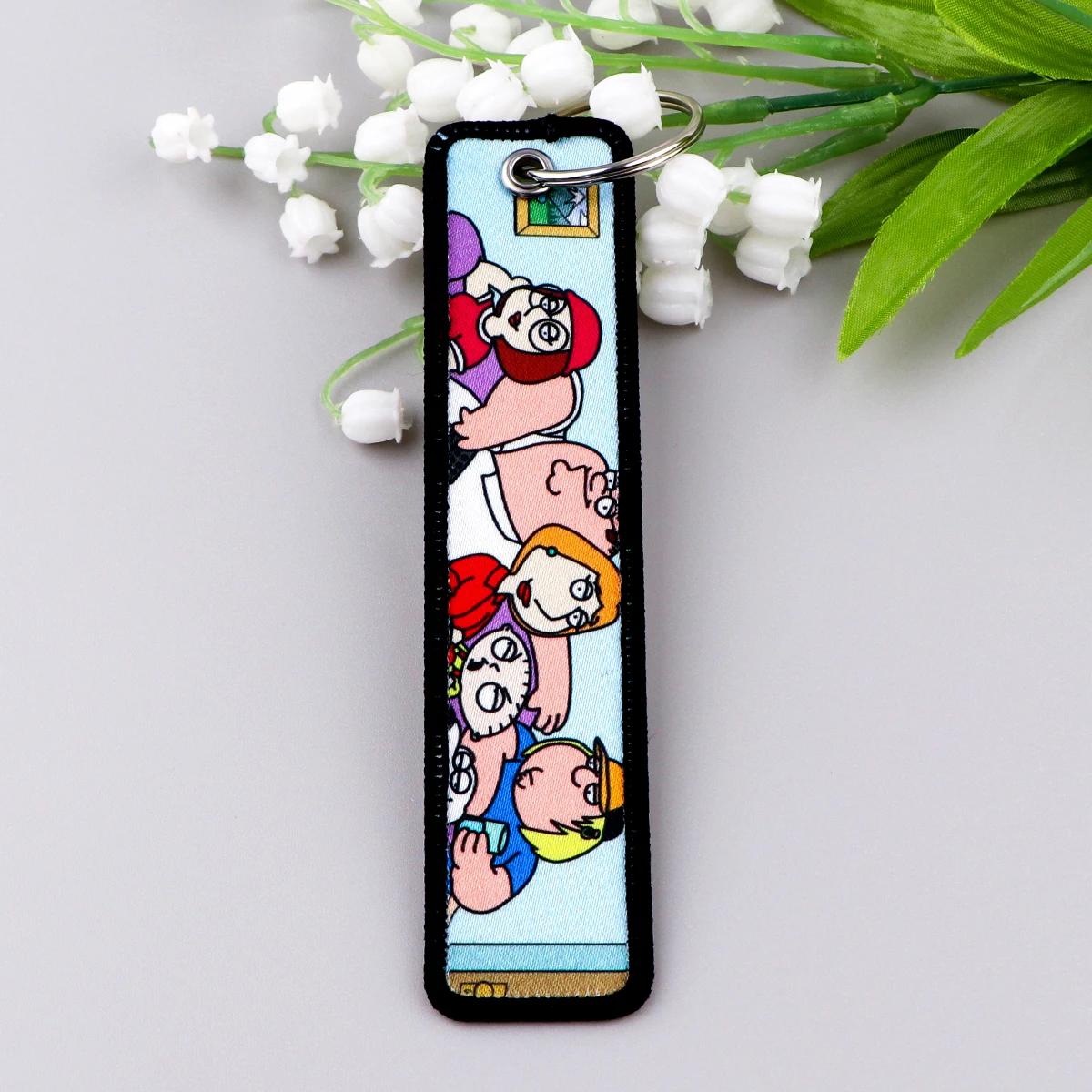 Personnages mignons Jet Tag nouvelle étiquette de clé de broderie porte-clés pour motos voitures sac