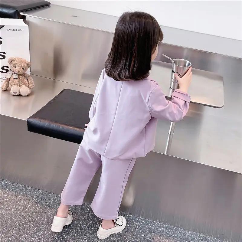 Blazer en coton pour enfants, nouvelle collection, fin, à manches longues, 2 pièces, créatif, respir