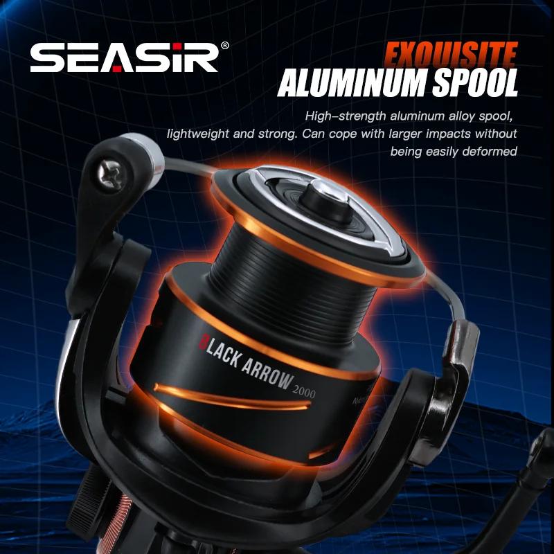 SEASIR  Moulinet de pêche Spinning Black Arrow, équipement principal en métal, bobine en aluminium p