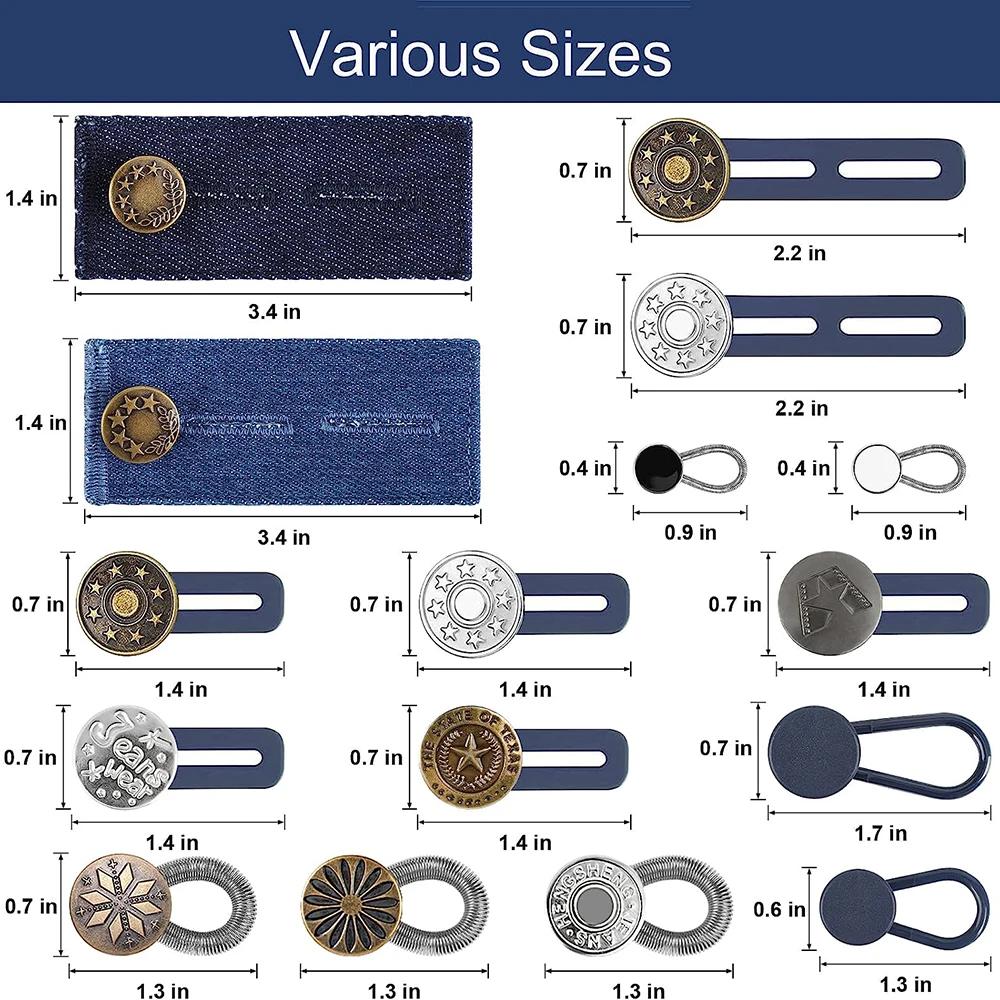 Extension de boutons de pantalon, extensions de col de chemise, extension de taille en jean, bouton 