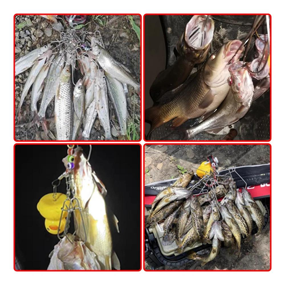 5 pièces 40/50/75/90/100/110/140mm leurre en acier inoxydable fermoir à poisson vivant fermoir à poi