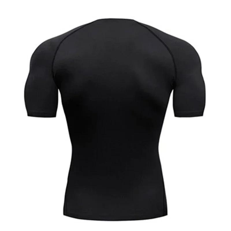 Vêtements de Compression pour hommes collants d'été t-shirt élastique séchage rapide vêtements de sp