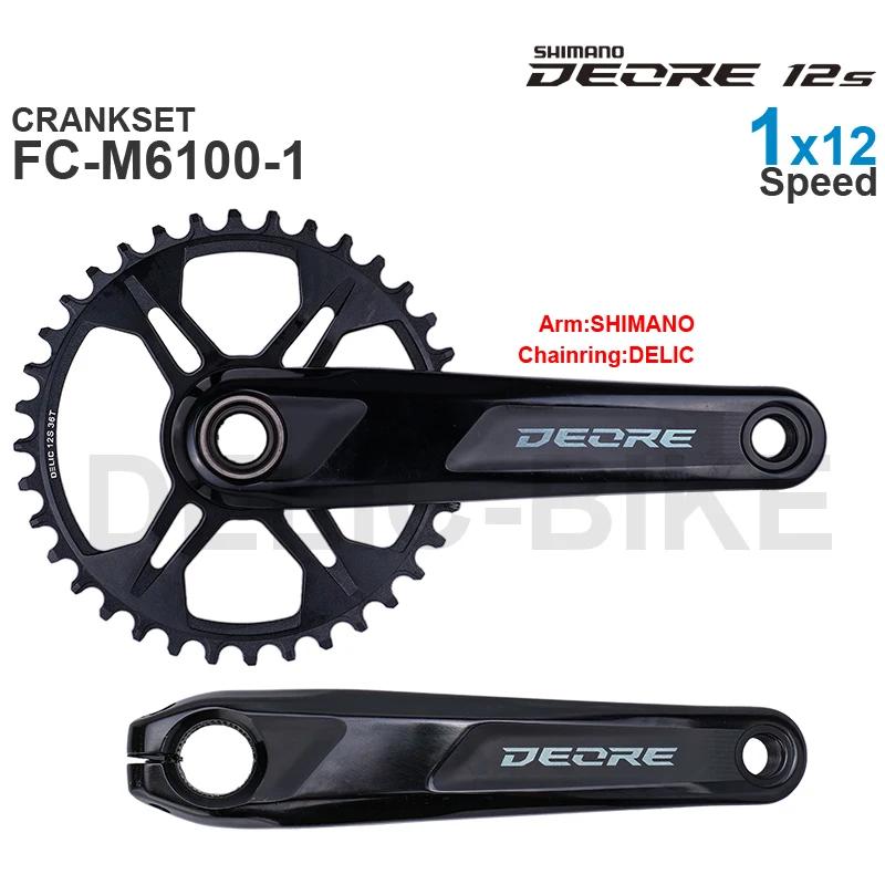 SHIMANO DEORE FC-M6100-1 FC-M6120-1 pédalier vtt avec plateau DELIC 32 34 36T 1x12 vitesses