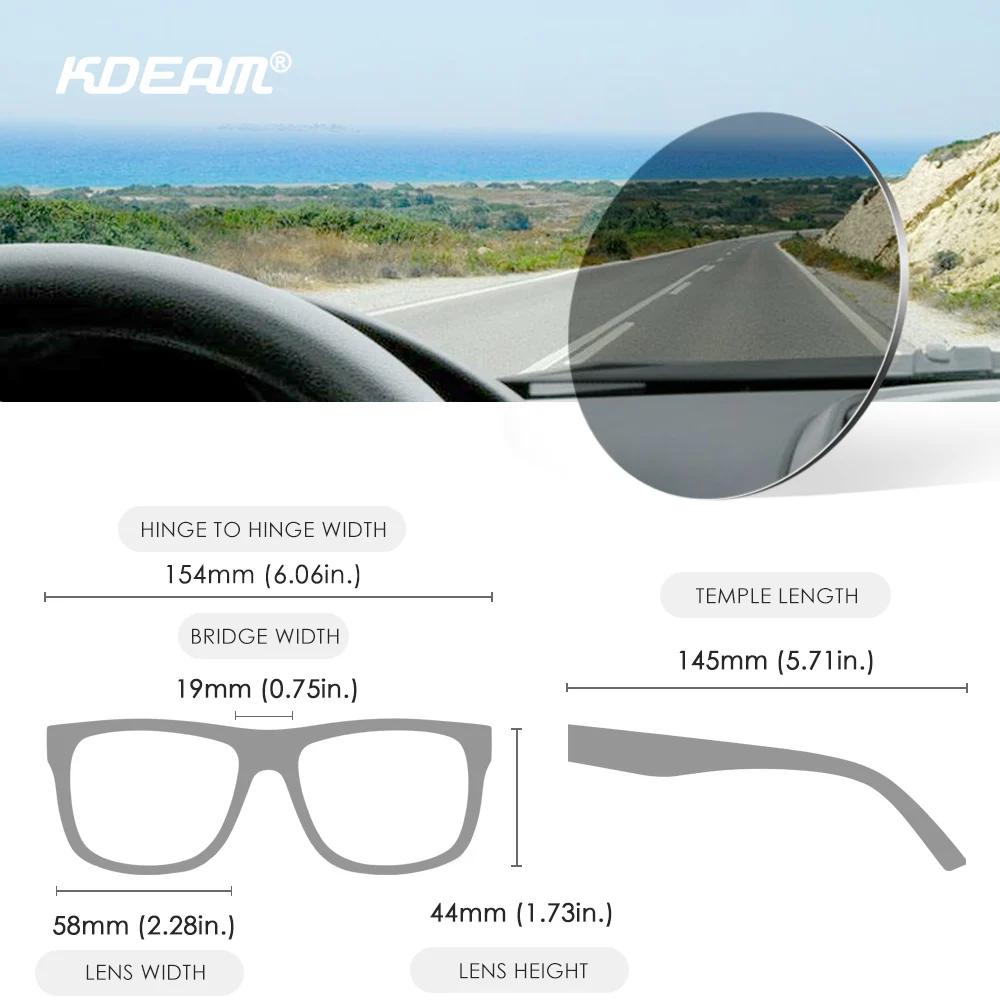 KDEAM grande taille lunettes de soleil de pêche hommes 64mm largeur plus grande taille lunettes de s