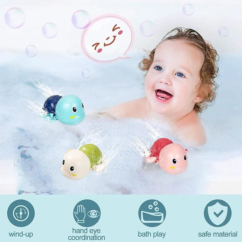 Jouets de bain pour bébé, mignon, tortue, baleine, piscine, plage, chaîne classique, horloge, jouet 