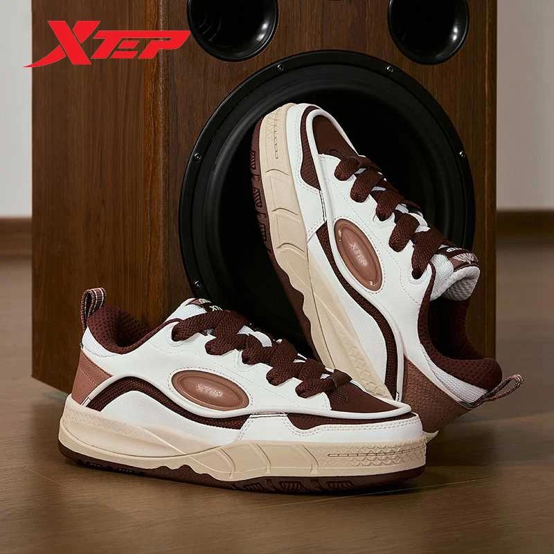 Chaussures de skateboard basses Xtep pour homme - Baskets légères rétro respirantes printemps 2025