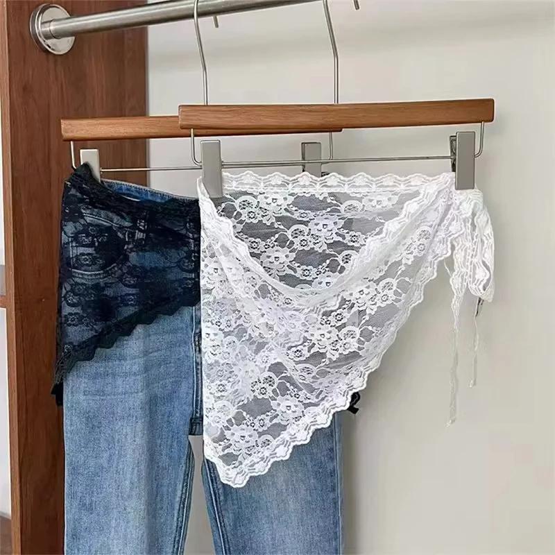 Jupe courte Triangle demi-jupe, rideau de fesses, garniture en dentelle, petit tablier tricoté en de