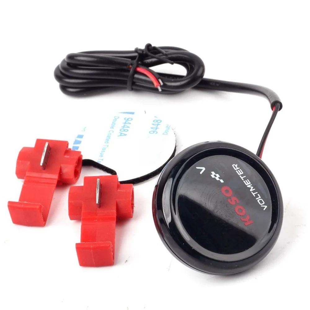 Voltmètre rond LED 10-150v, batterie de voiture électrique, Table d'affichage modifiée pour moto, ac