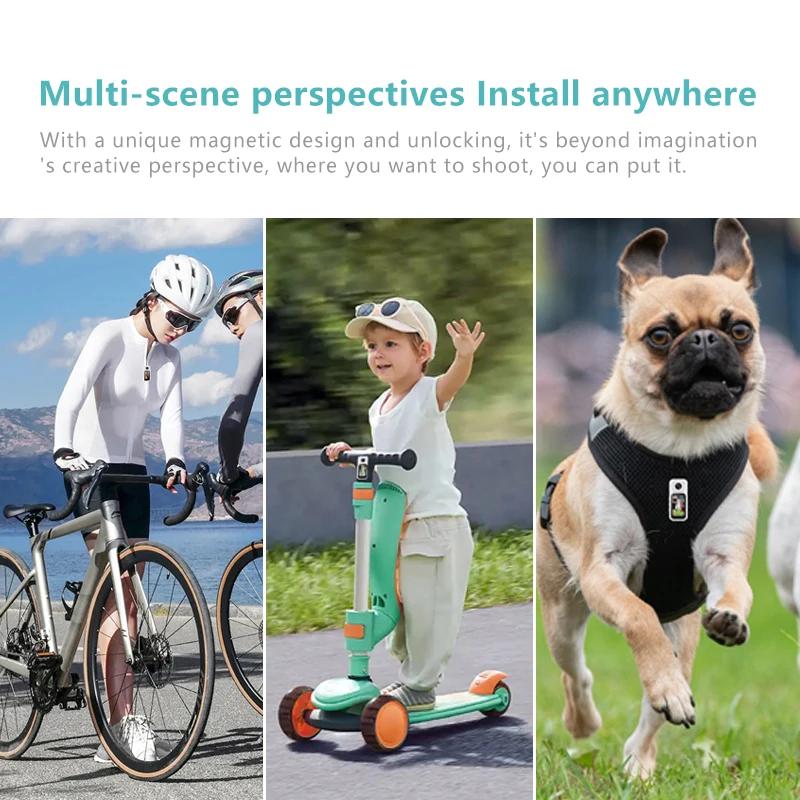 Caméra à pouce S70 180 °   Caméra d'action avec enregistreur de cyclisme WIFI Sport DV, 2.7K/1080P, 