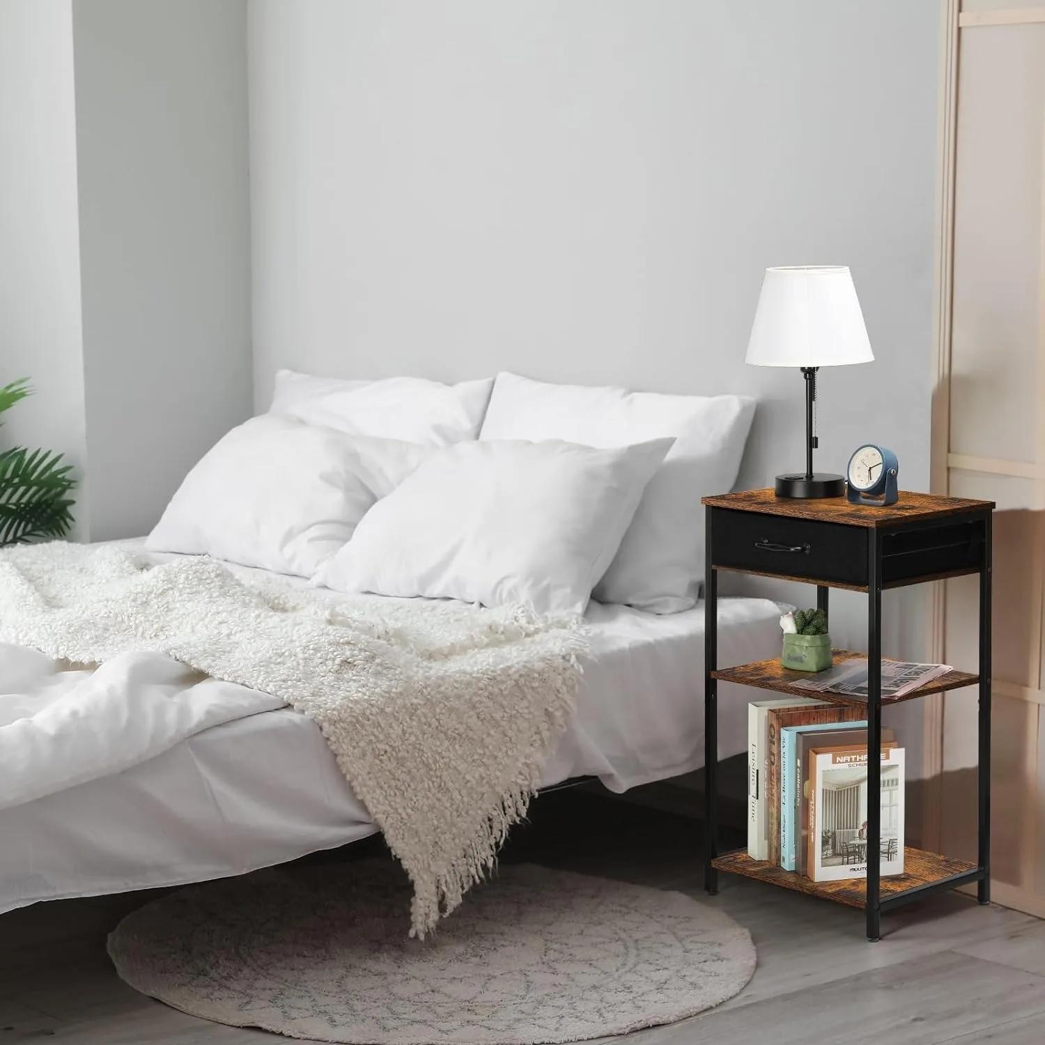 Support d'imprimante T1 blanc avec table de rangement, étagère d'imprimante à 3 niveaux, support d'é