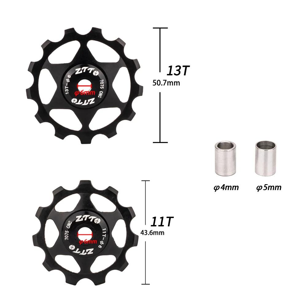 ZTTO – dérailleur arrière de vélo vtt, roue Jockey 11T 13T, poulie à roulement en acier AL7075 CNC, 