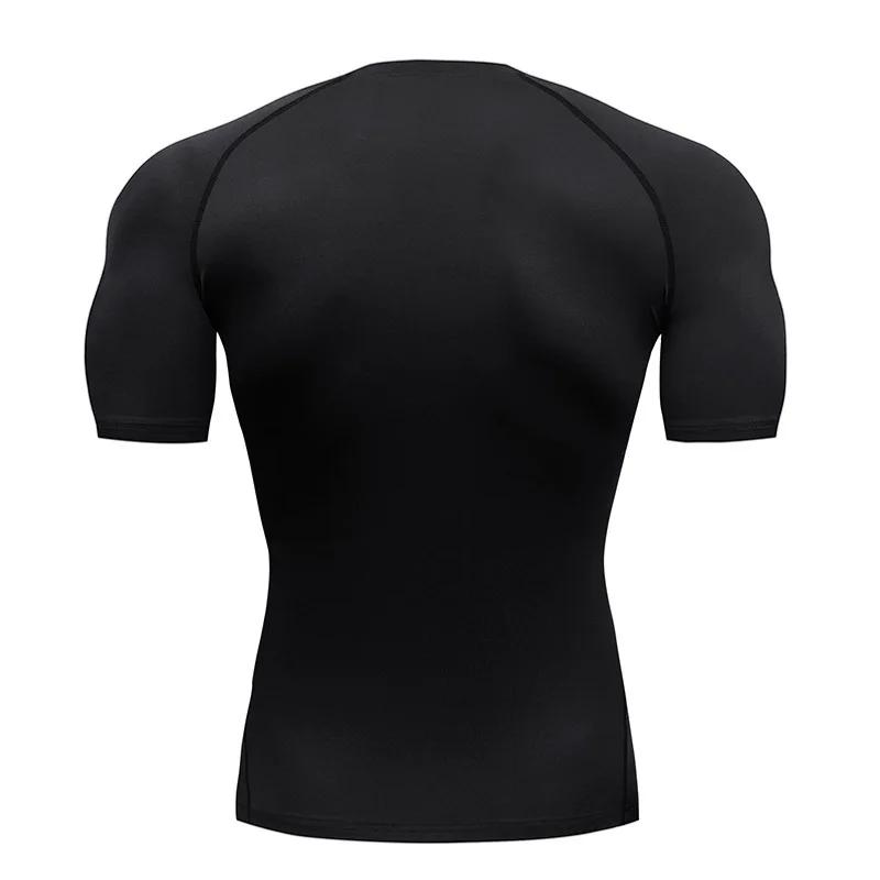 Chauve-souris imprimé hommes T-Shirt serré course Compression Compression T-Shirt salle de sport Fit