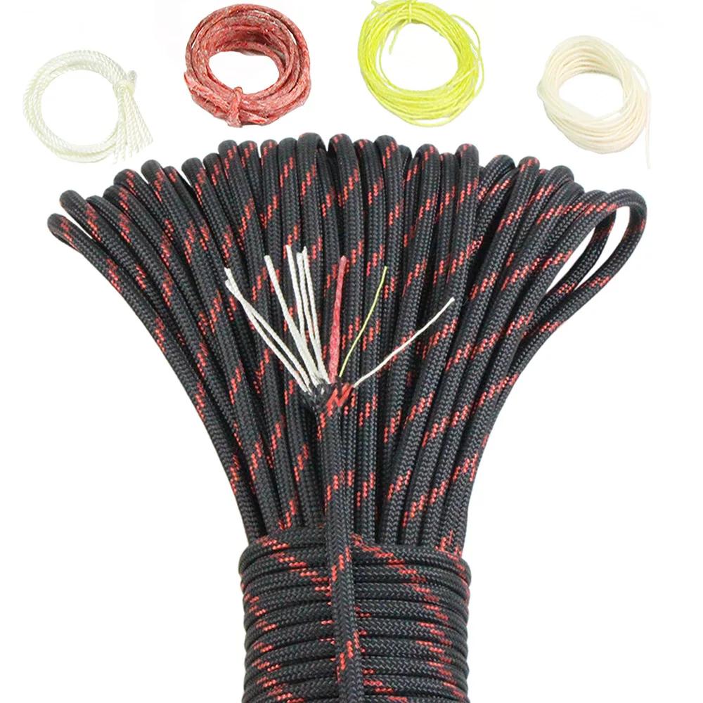 Paracorde 550 à 10 cœurs, 4mm, outil de survie pour Camping en plein air, corde de feu PE, ligne de 