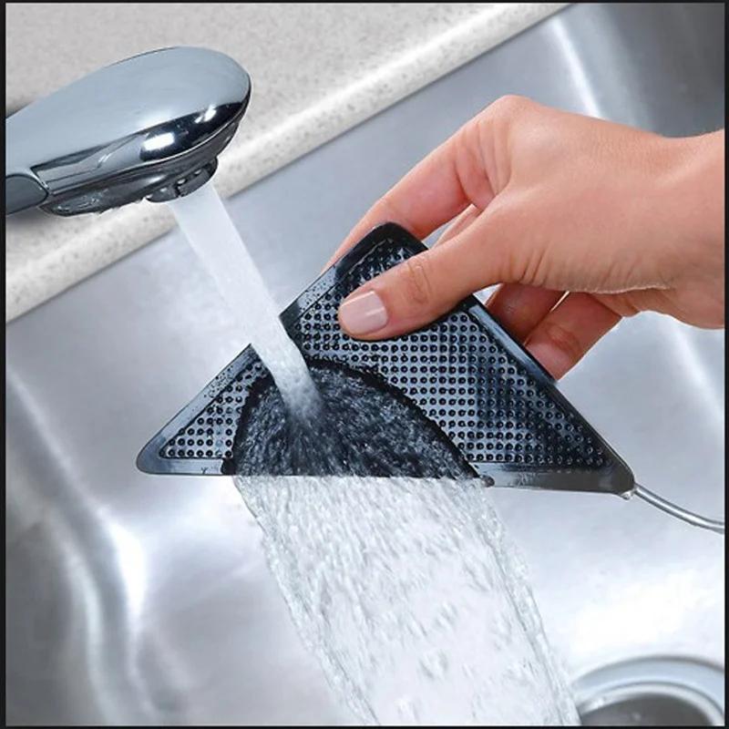 4 pièces 8 pièces/ensemble Triangle lavable réutilisable tapis pince anti-dérapant tapis en caoutcho