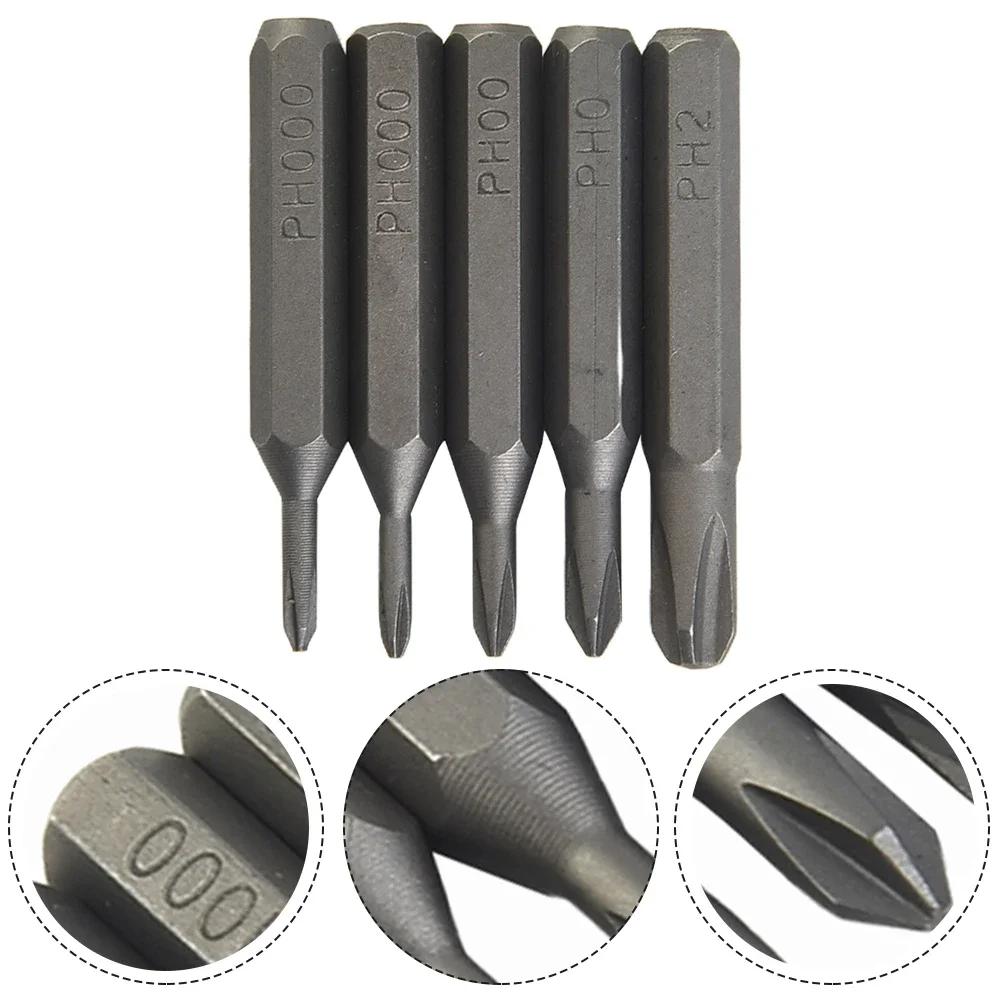 Embouts de tournevis cruciforme H4 × 28mm PH0000 PH000 PH00 PH0 PH1 PH2 4mm tige hexagonale bricolag