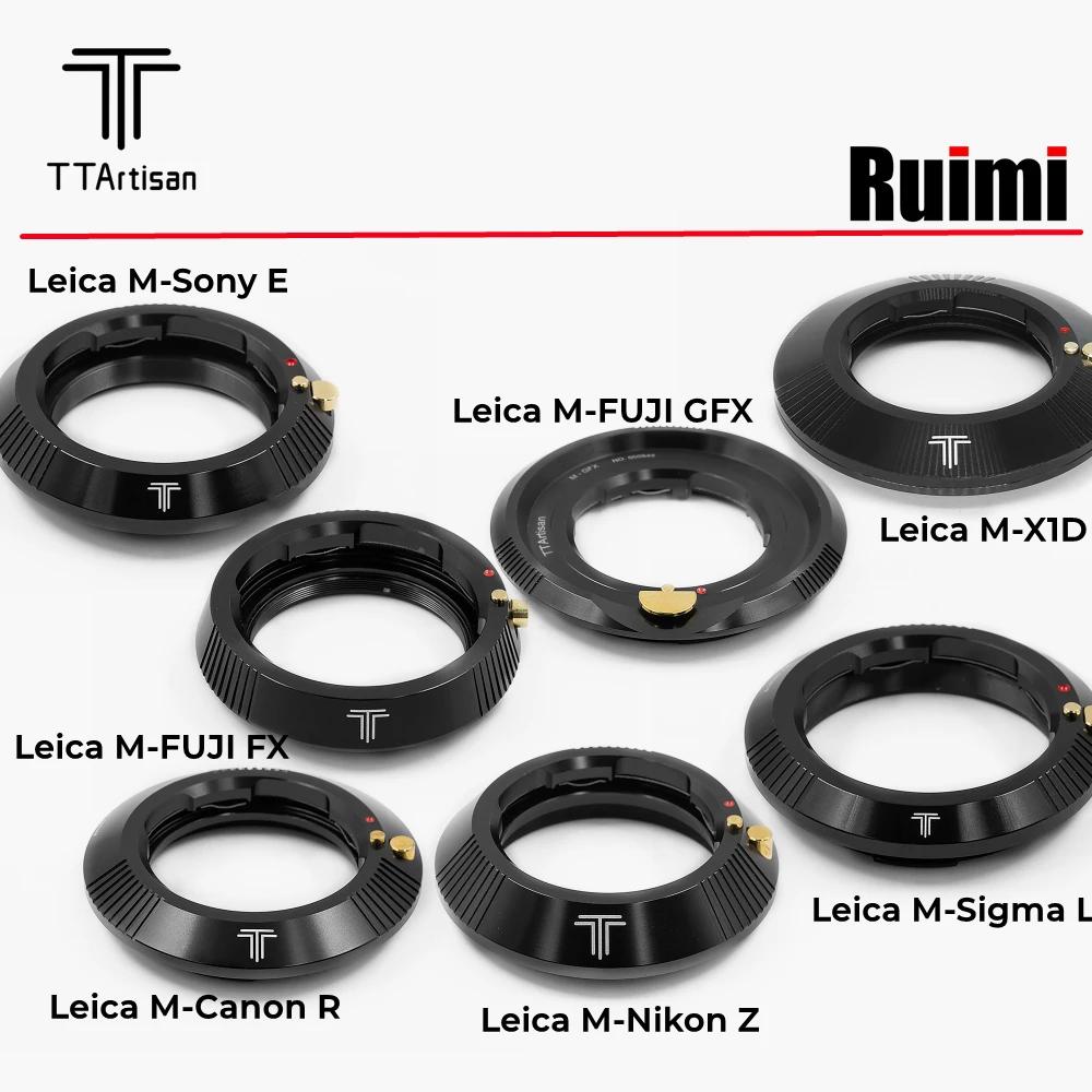 TTArtisan Bague D'adaptation D'objectif M-E M-RF M-FX M-GFX M-Z M-L M-X1D pour Monture Leica M Lenti