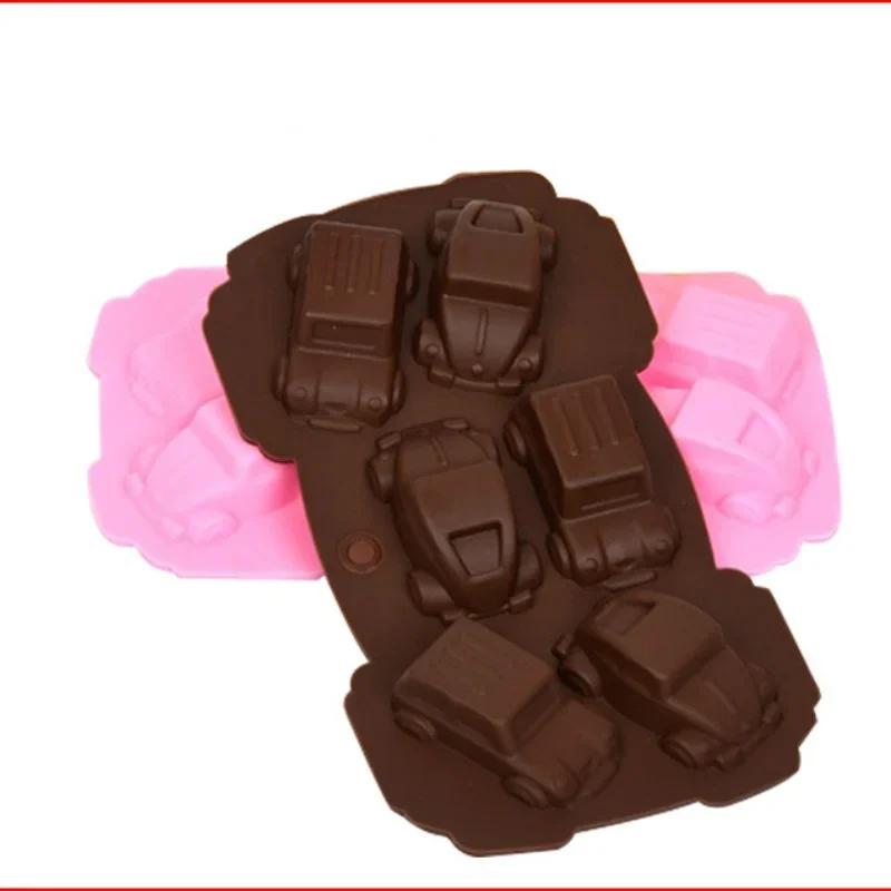 Moule à chocolat en silicone pour voiture, glace, bonbons, cuisson, gâteau, cookie, pouding, F2