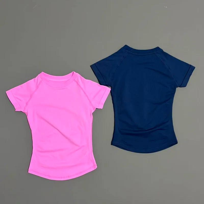 Haut de sport à manches courtes pour femme, sans couture, sculptant, pour yoga, course à pied, entra