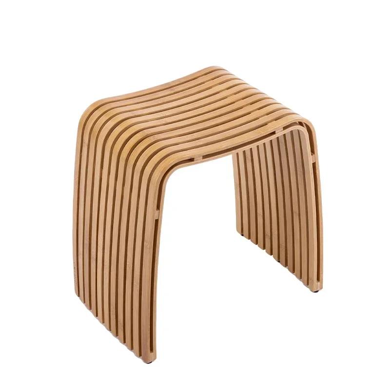 Tabouret Simple en bambou pour salon et salle à manger, meuble moderne pour la maison, tabouret à la