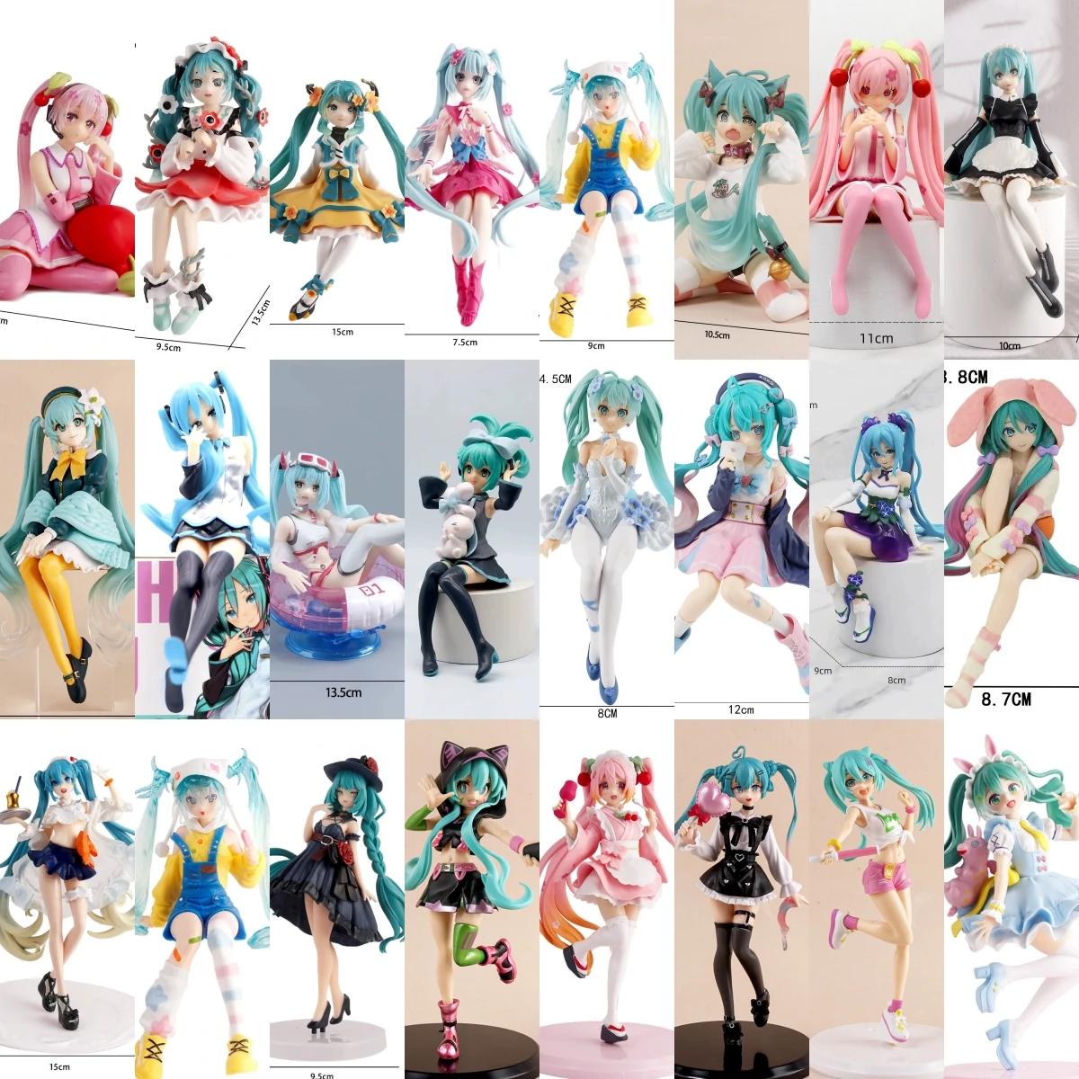 Figurine d'anime robe de mariée figurines d'action Kawaii maillot de bain Vocaloid PVC modèle à coll