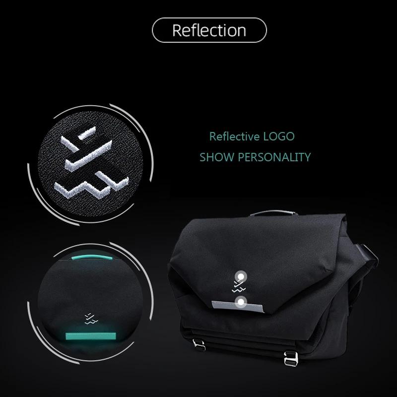 MOYYI Design grand sac de messager pour ordinateur portable pour hommes étanche voyage bandoulière s