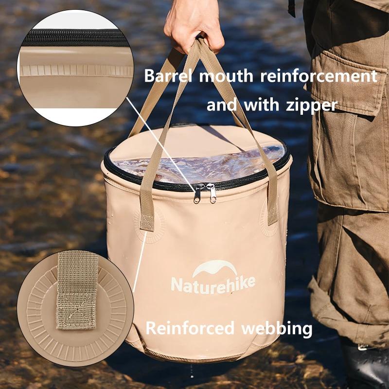Natureifa-Sac de stockage d'eau pliable multifonctionnel, bassin à eau de voyage, pêche, E27, 10L, 2