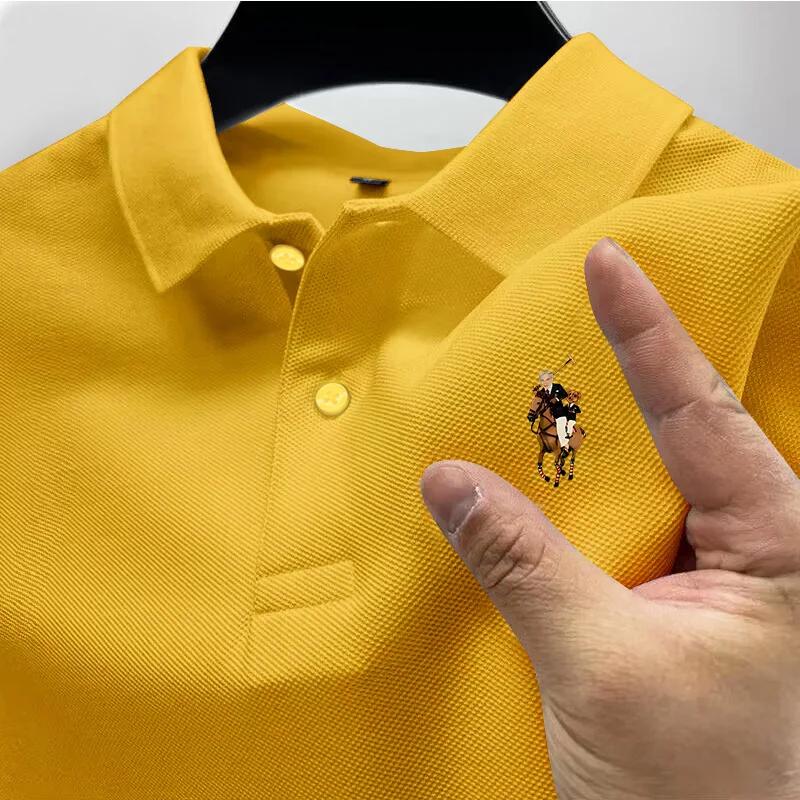 Polo décontracté pour hommes, streetwear d'été, manches courtes, hauts décontractés pour affaires, v