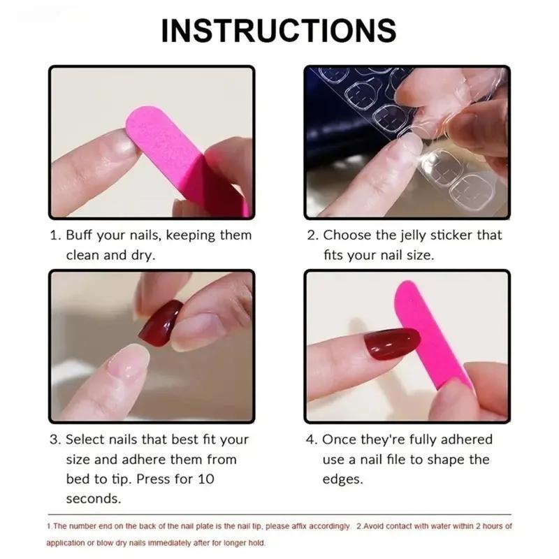 24 faux ongles en gel press-on rose bonbon, pois marrons, nœud papillon blanc 3D, faux ongles pour f