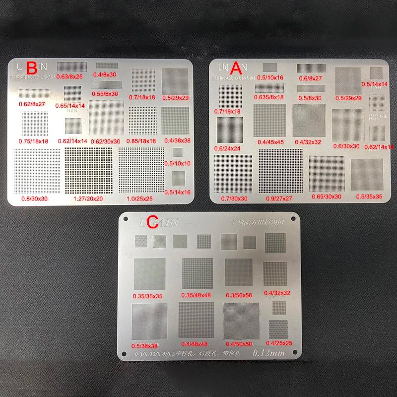 Pochoir de reballage BGA universel de haute qualité, trou carré, chauffage Direct, modèle BGA pour t