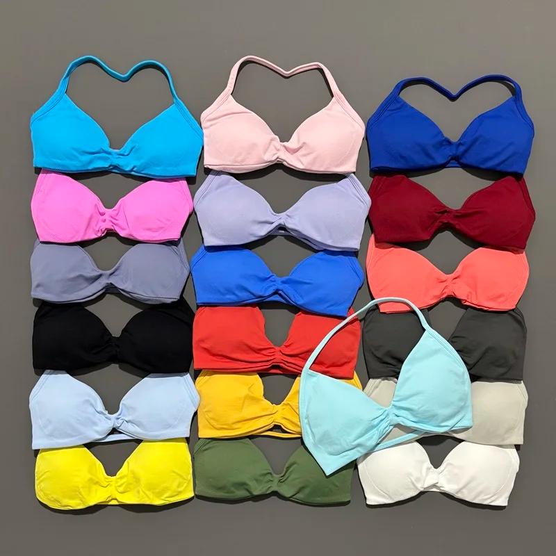 Histello sport soutien-gorge à bretelles femmes Yoga débardeur soutien-gorge sans couture haut souti