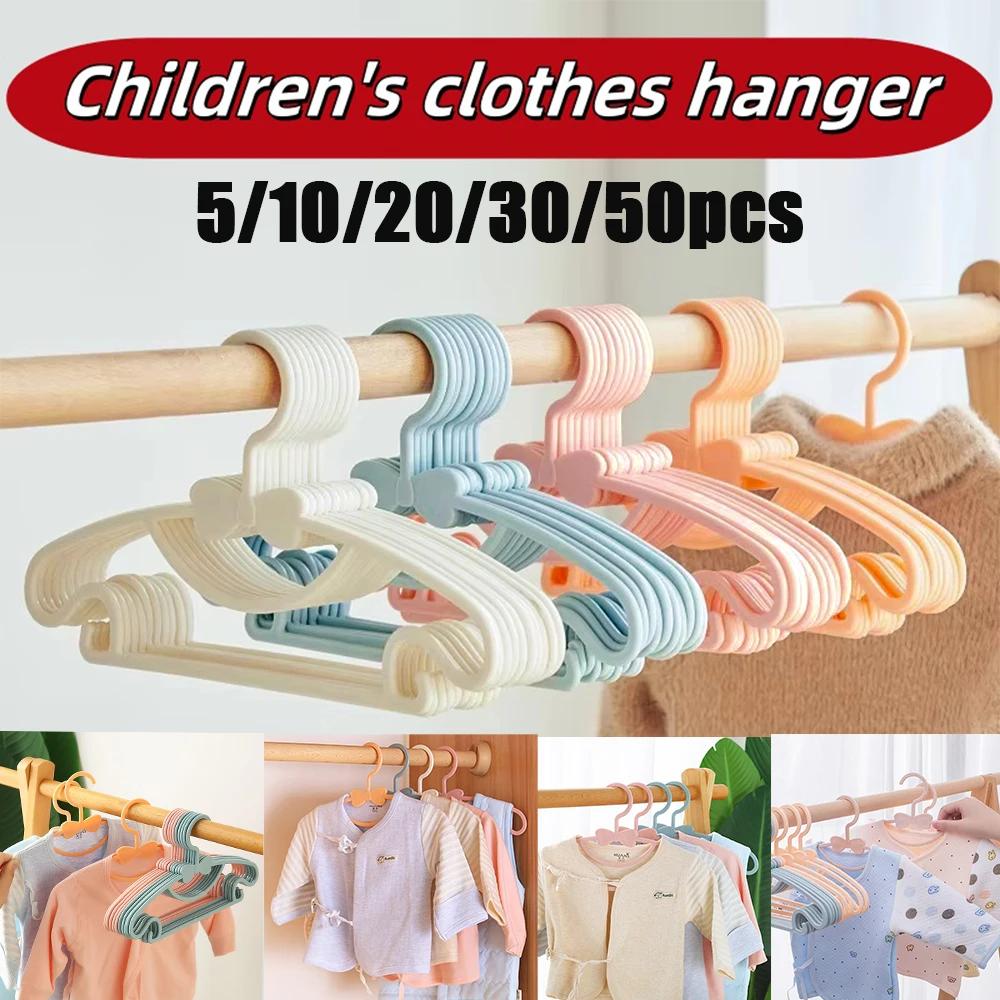 5/10/20/30/50pcs de cintres pour enfants en plastique Portable serviette écharpes cintres enfants vê